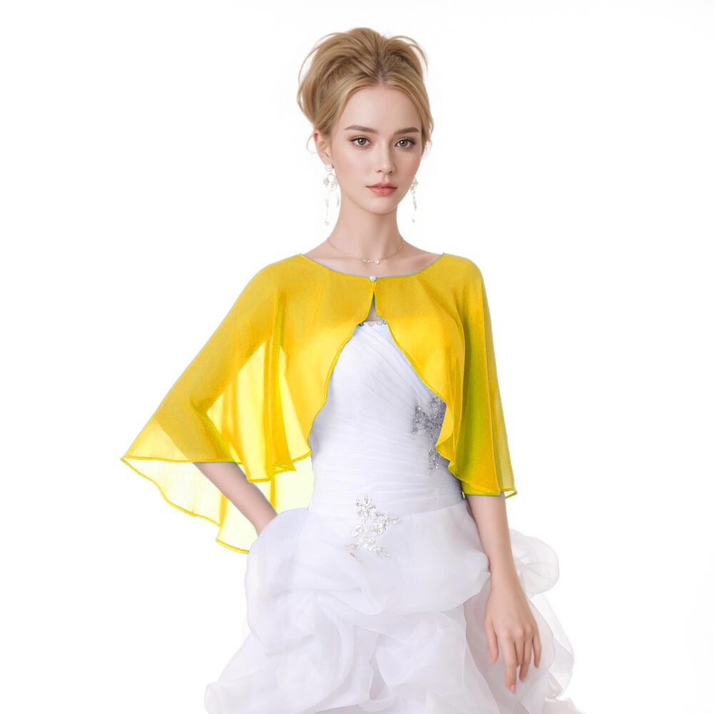 4756 Women's Elegant Chiffon Shawl Wraps Shrug For Evening Dresses Wedding